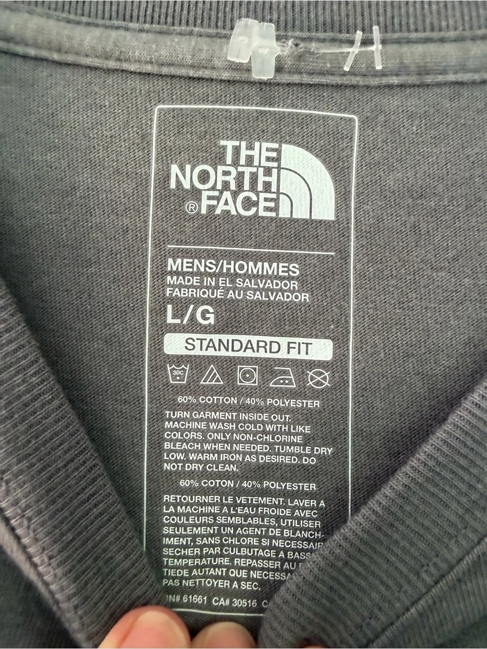 NWT The North Face Charcoal Graphic Logo Long Sleeve Scan Tee / Logo wear / LG